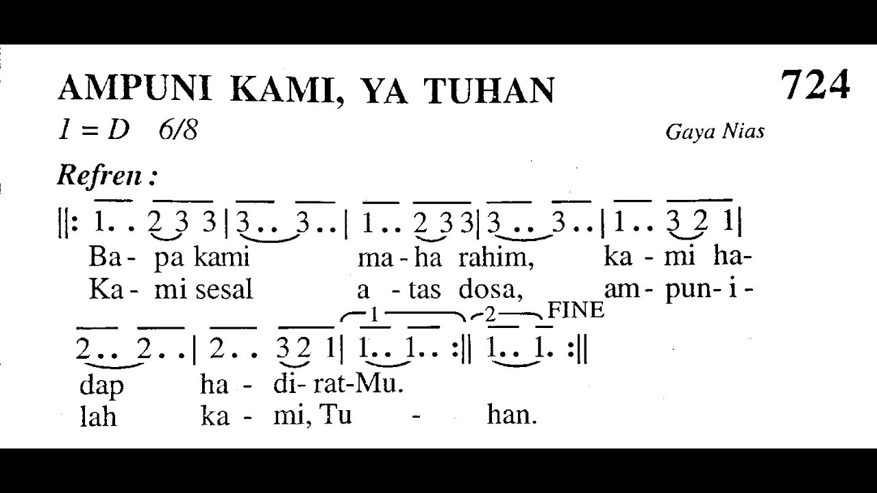 AMPUNI KAMI, YA TUHAN - Madah Bakti No. 724 - MASA PRAPASKAH - Lagu Rohani Katolik