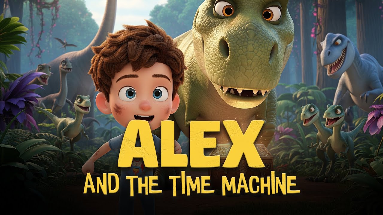Alex and the Time Machine - A Calm Dinosaur Bedtime Story for Kids