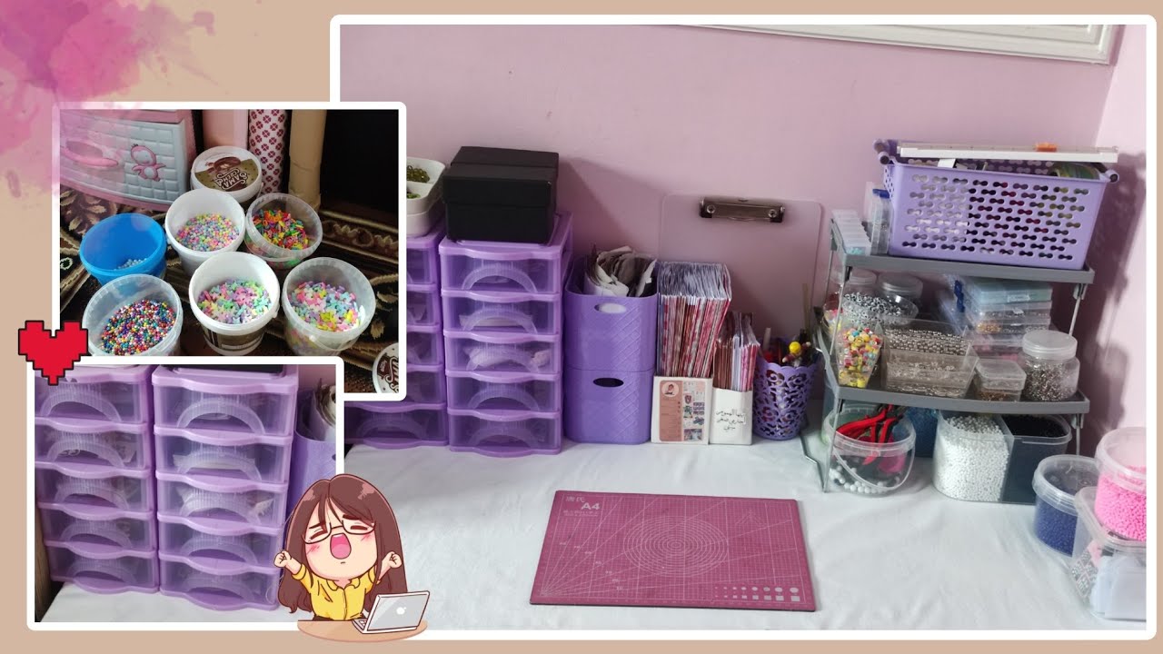 فتحت متجر خرز فالبيت ، مكان الشغل و تغليف الاوردرات 