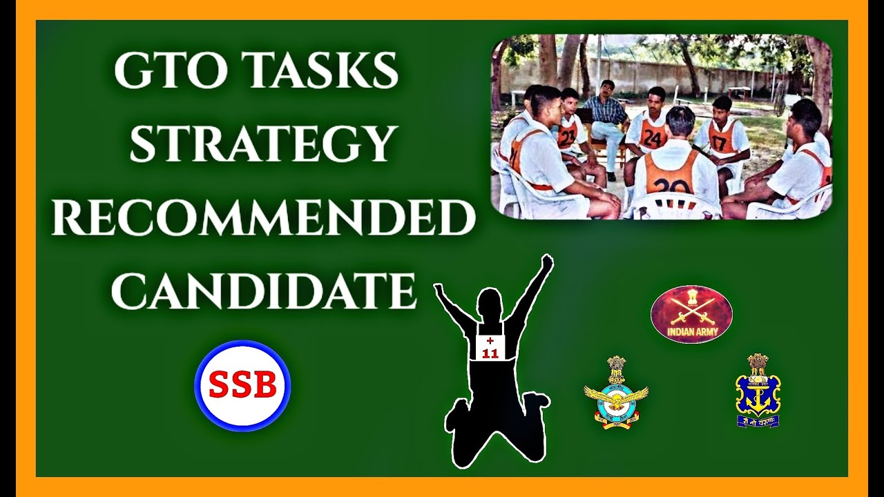 GTO Prepration Strategy Recommended Candidate | SSB Interview