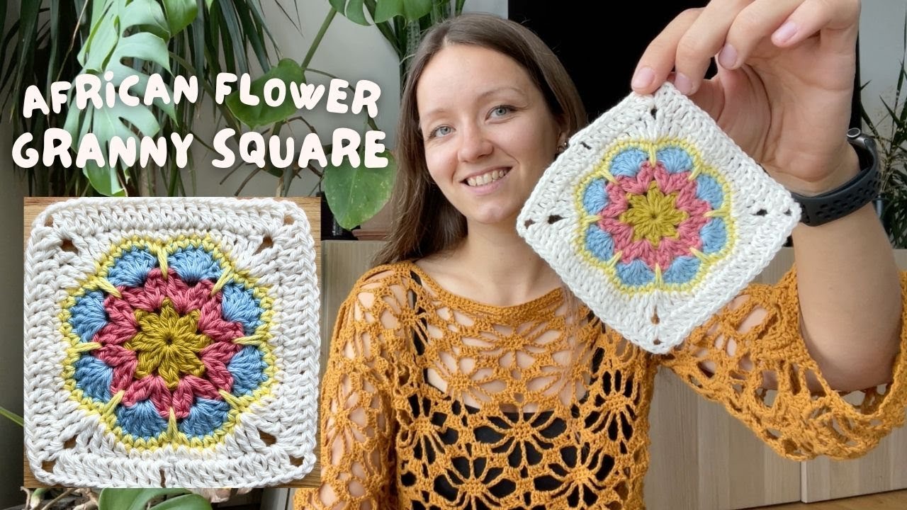 🌺 AFRICAN FLOWER GRANNY SQUARE | beginner friendly step-by-step pattern