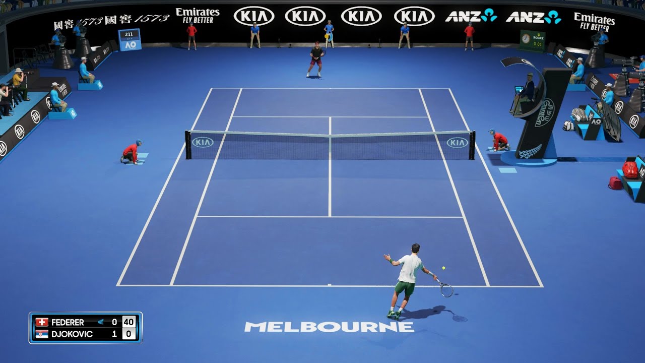 AO Tennis 2 - Roger Federer vs Novak Djokovic - PS4 Gameplay