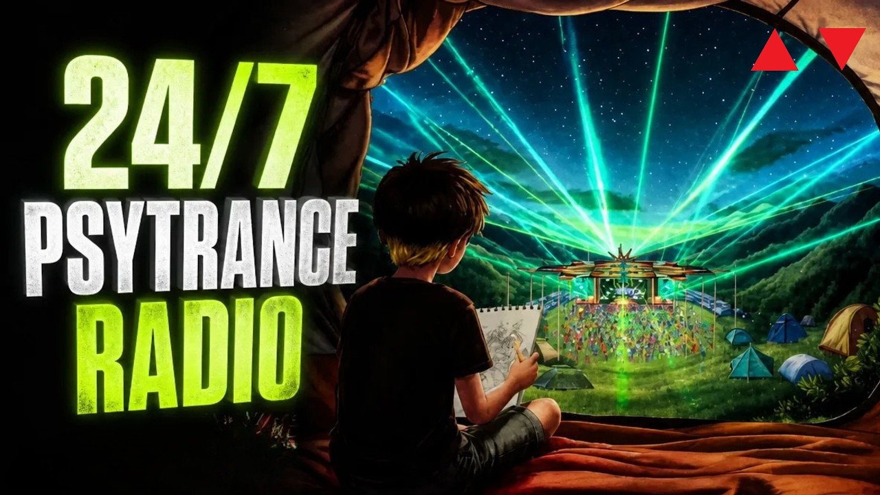 WE LOVE RAVE 🟢 Psytrance Радио 24/7 | Фестивальная Атмосфера & Trippy Art