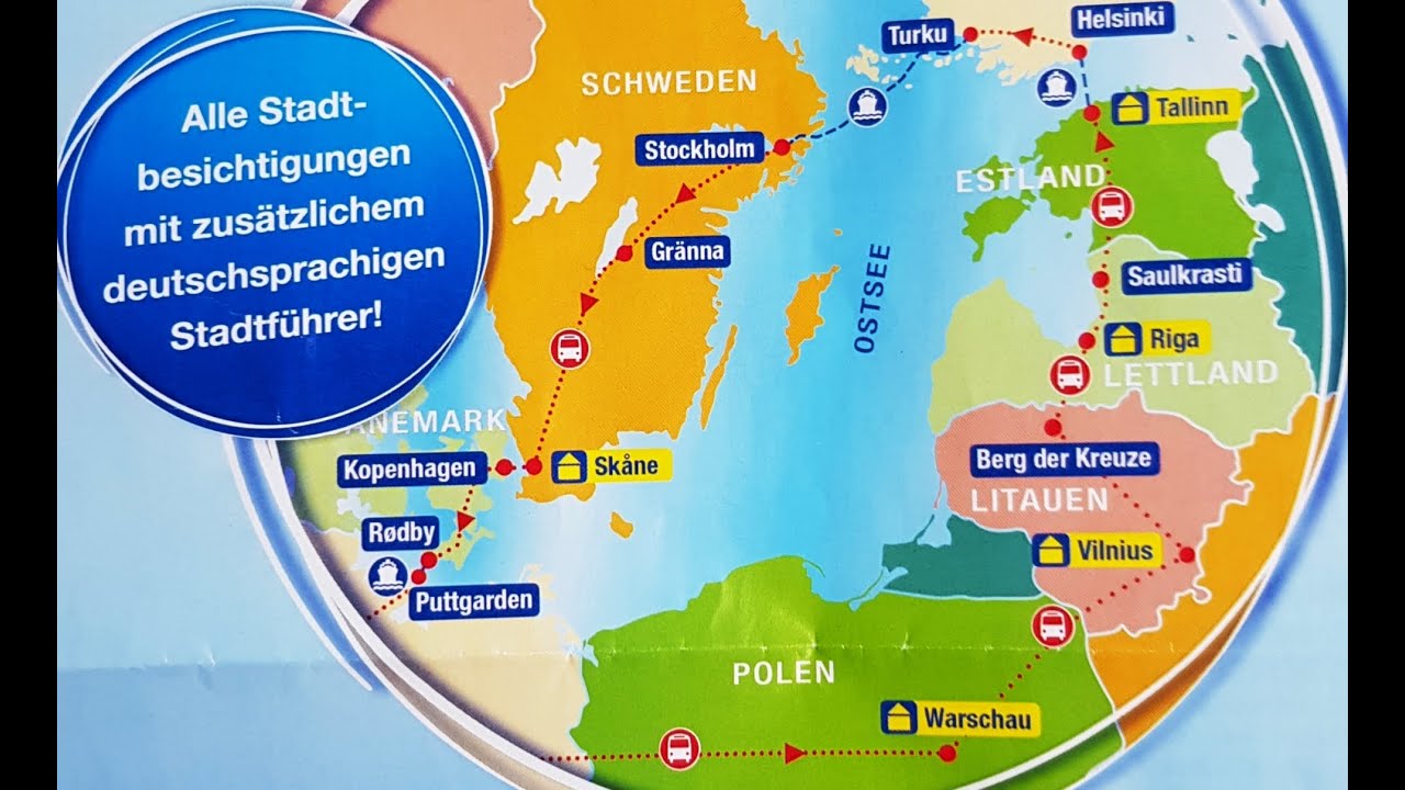 Teil 69 der 7 Länder Rundreise Ostsee.  Polen Litauen Lettland Estland Finnland Schweden Dänemark