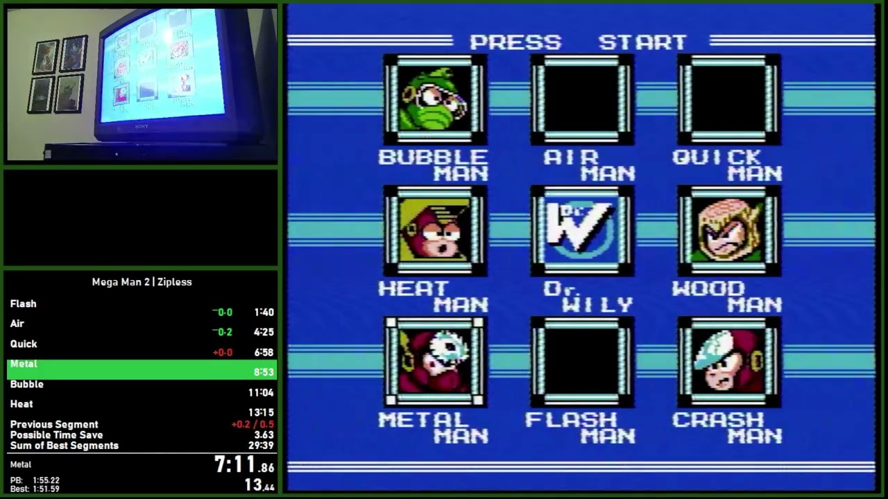 Mega Man 2 Speedrun | Zipless | 29:58