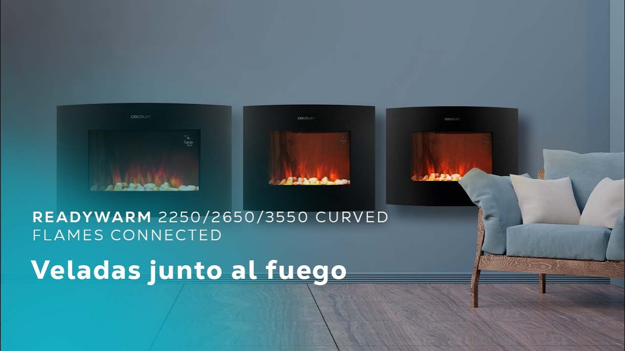 Chimeneas el&eacute;ctricas ReadyWarm 2250/2650/3350 Curved Flames Connected