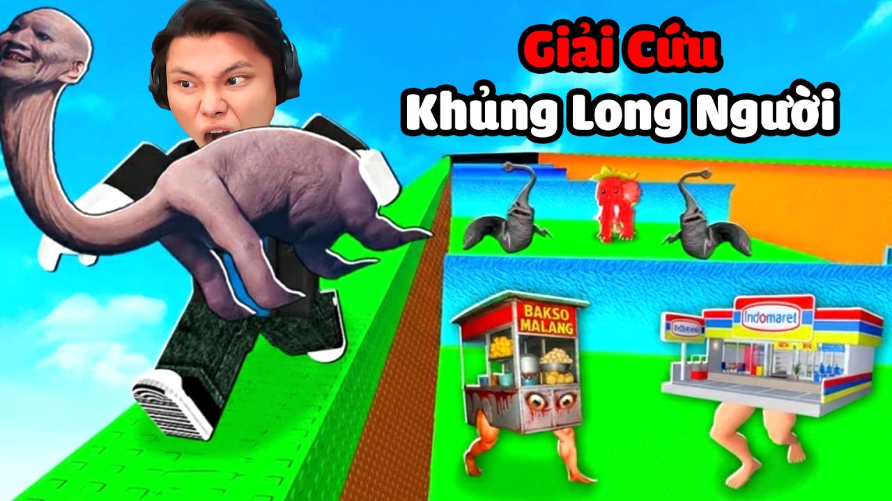 [ROBLOX] JayGray Giải Cứu Khủng Long Người Khỏi Đại Hồng Thủy🌍😨Obby Sóng Thần Tsunami El Gran Maja