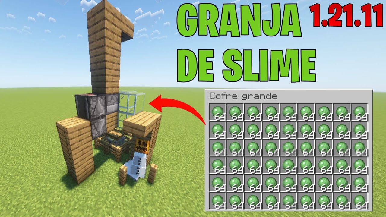 La MEJOR Granja de SLIMES 1.21.11 Java I Pacmite