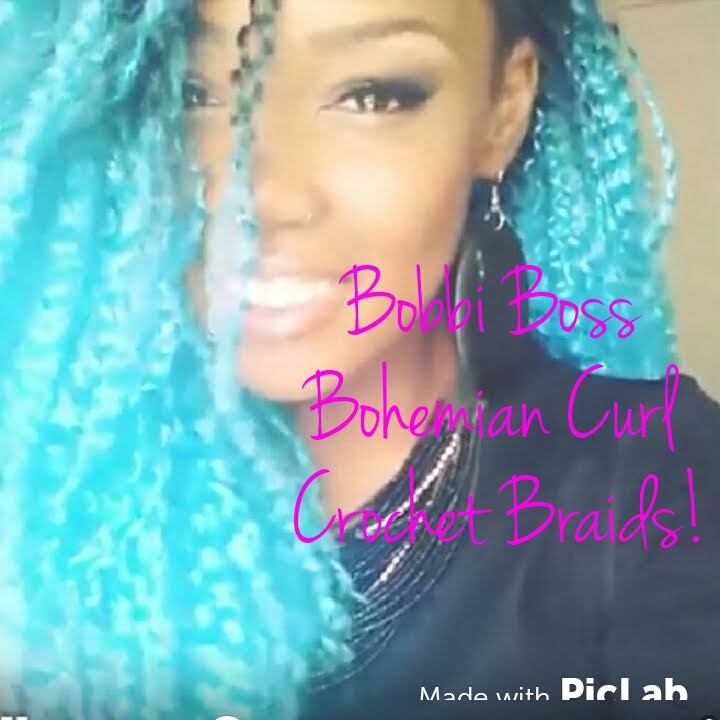 Blue Bohemian Curl Crochet Braids!