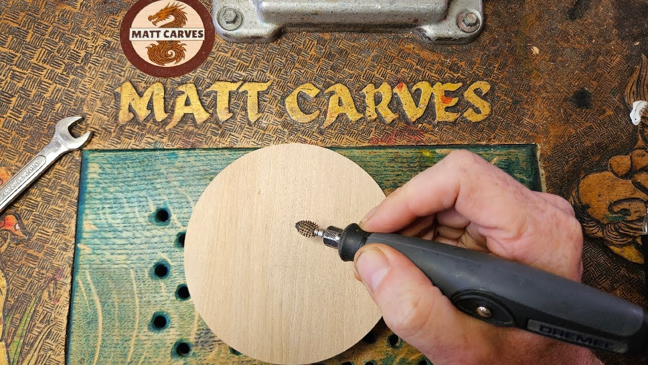 Emoji carving Live with a dremel