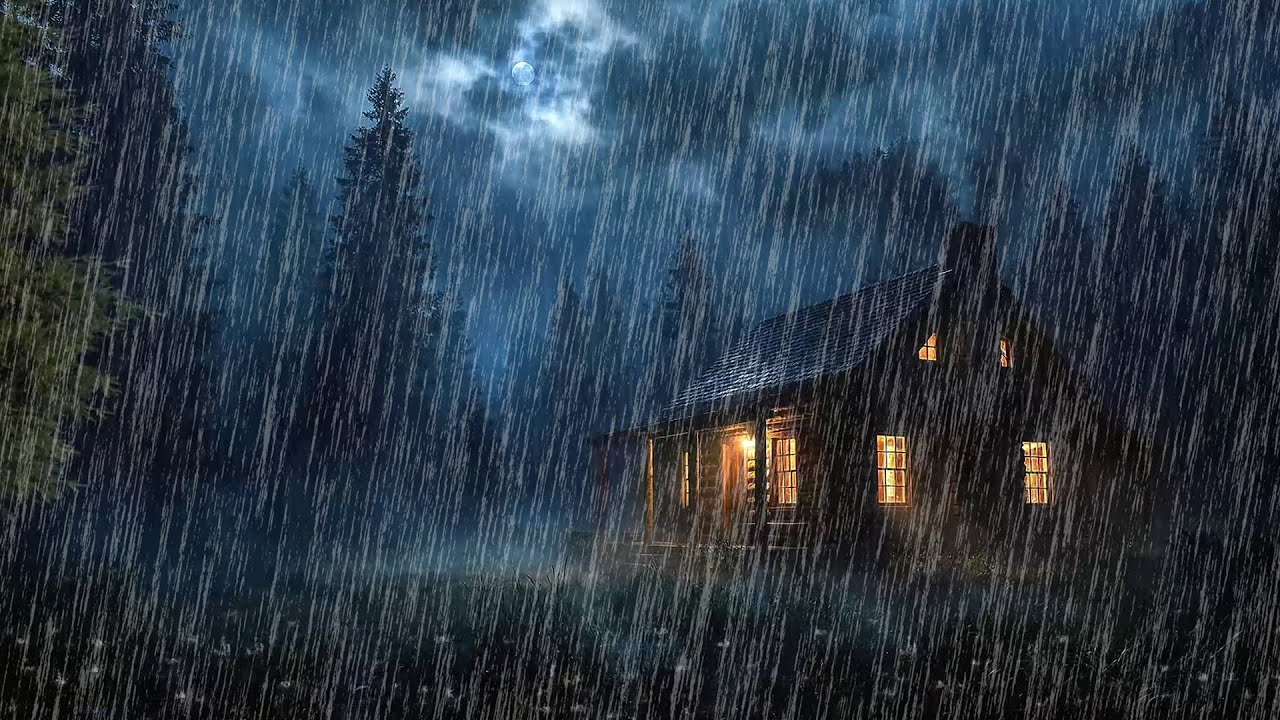 Rain Sounds For Sleeping | Peaceful Cabin in the Rainy Woods