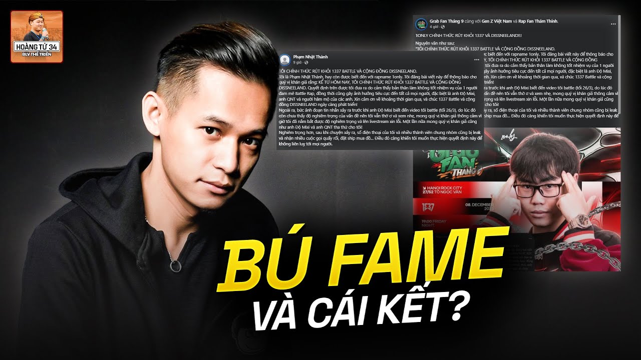 RAPPER “DISS” BỐ MẸ ĐỘ MIXI PHẢI XIN LỖI, RỜI KHỎI DISSNEELAND: CÁI GIÁ PHẢI TRẢ KHI ĐỤNG ĐẾN ĐỘ TỘC