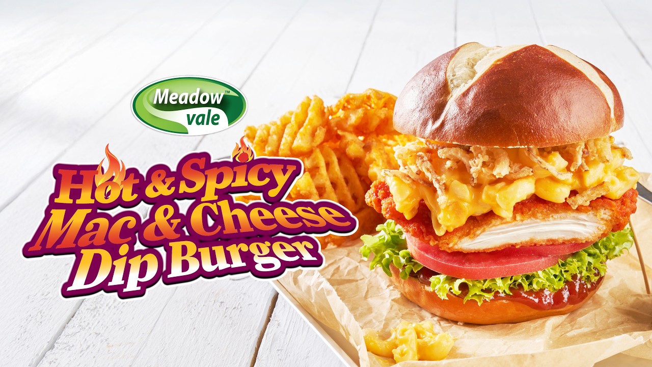 Meadow Vale Hot & Spicy Mac & Cheese Dip Burger