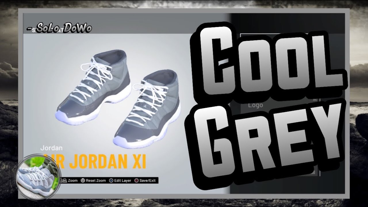 NBA 2K21 Shoe Creator Air Jordan 11 “Cool Grey ”