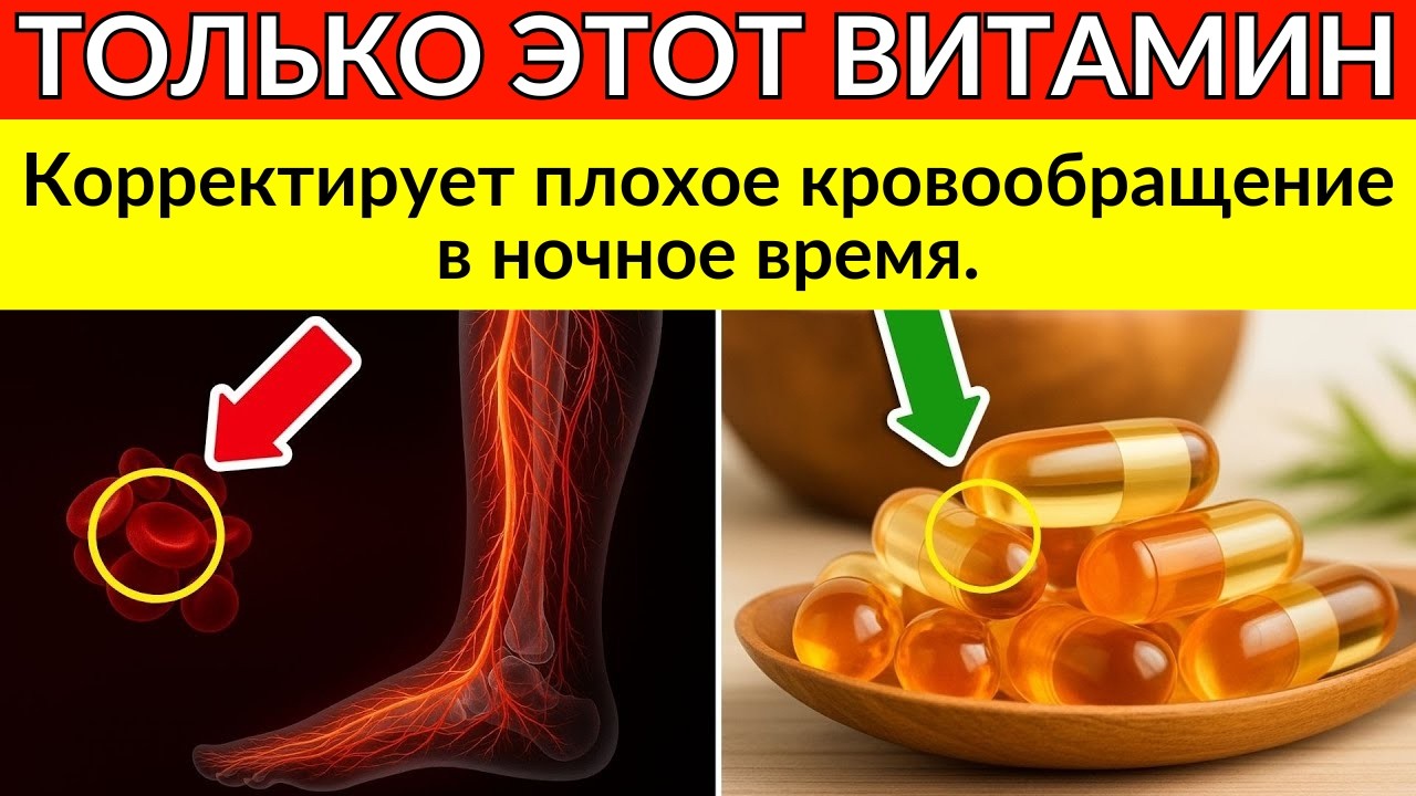 Для пожилых людей: этот витамин улучшает кровообращение в ногах за ночь.