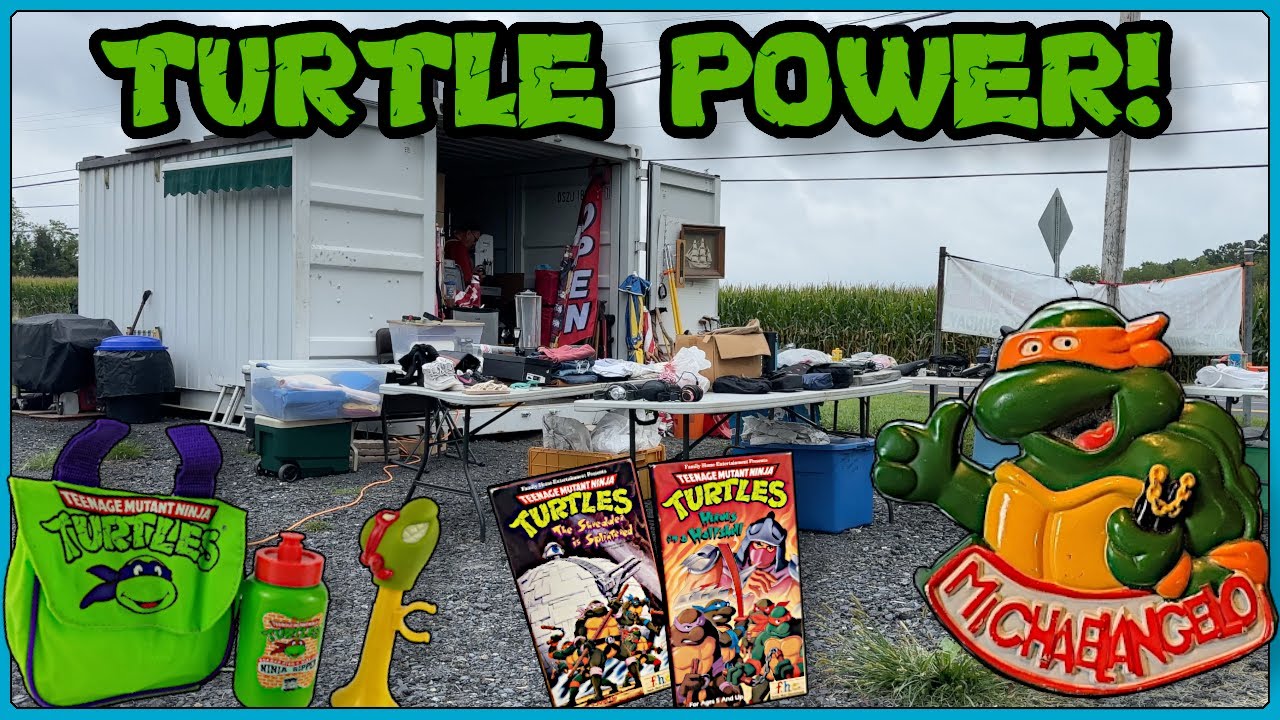 These Yard Sales KICKED SHELL! So Much TMNT Swag! || Yard Sale Retro Hunting!