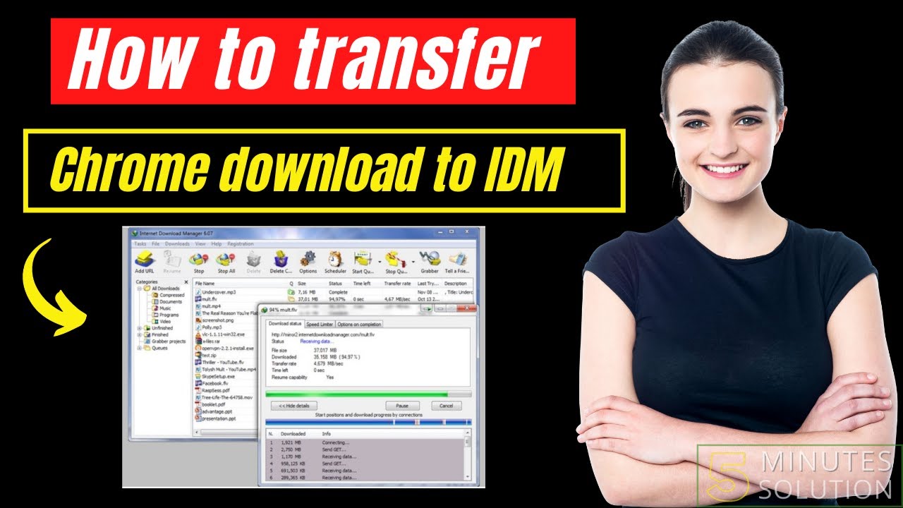 How to transfer chrome download to IDM 2024