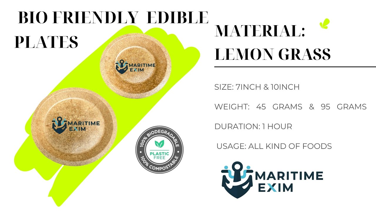🌿✨ Discover the Future of Dining with Edible Plant-Based Plates from Maritime Exim! ✨🌿
