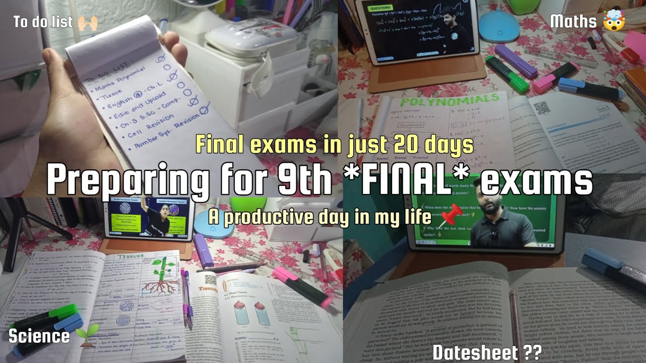 *PRODUCTIVE* day in my life 📚✨ As a 9th grader 🌷🕊️ || Study vlog || Preparing for *FINAL* exams 🙌🏻📌