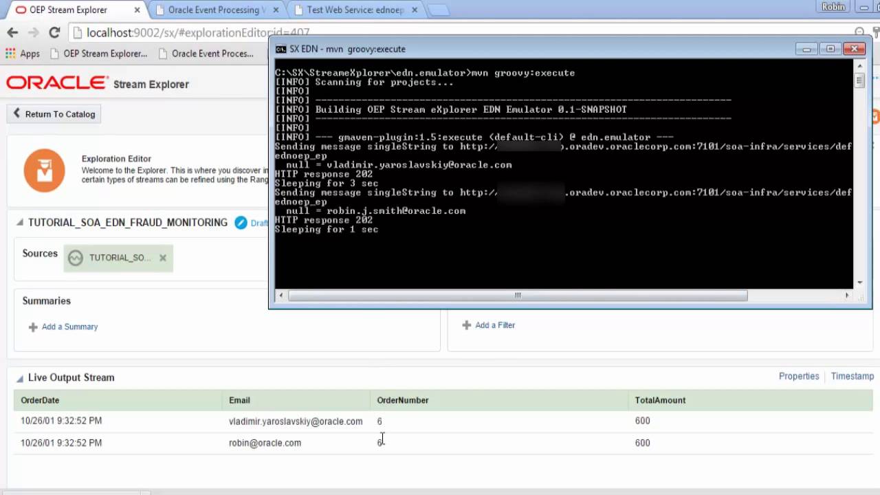 Using the Event Delivery Network in Oracle Stream Explorer