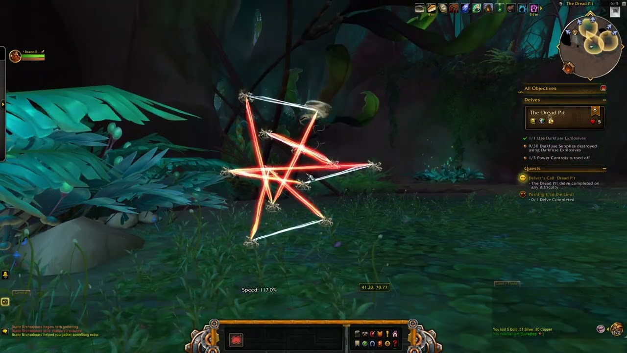 Guardian druid chewing through goblins