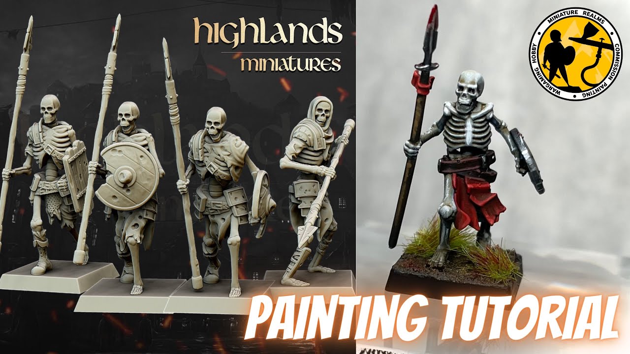 Warhammer Fantasy | Highlands Miniatiures Skeleton Painting Tutorial
