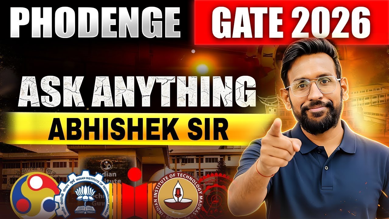 🚨 GATE 2026 Countdown: Only 15 Days Left! Ask Abhishek Sir ANYTHING LIVE! 🔥