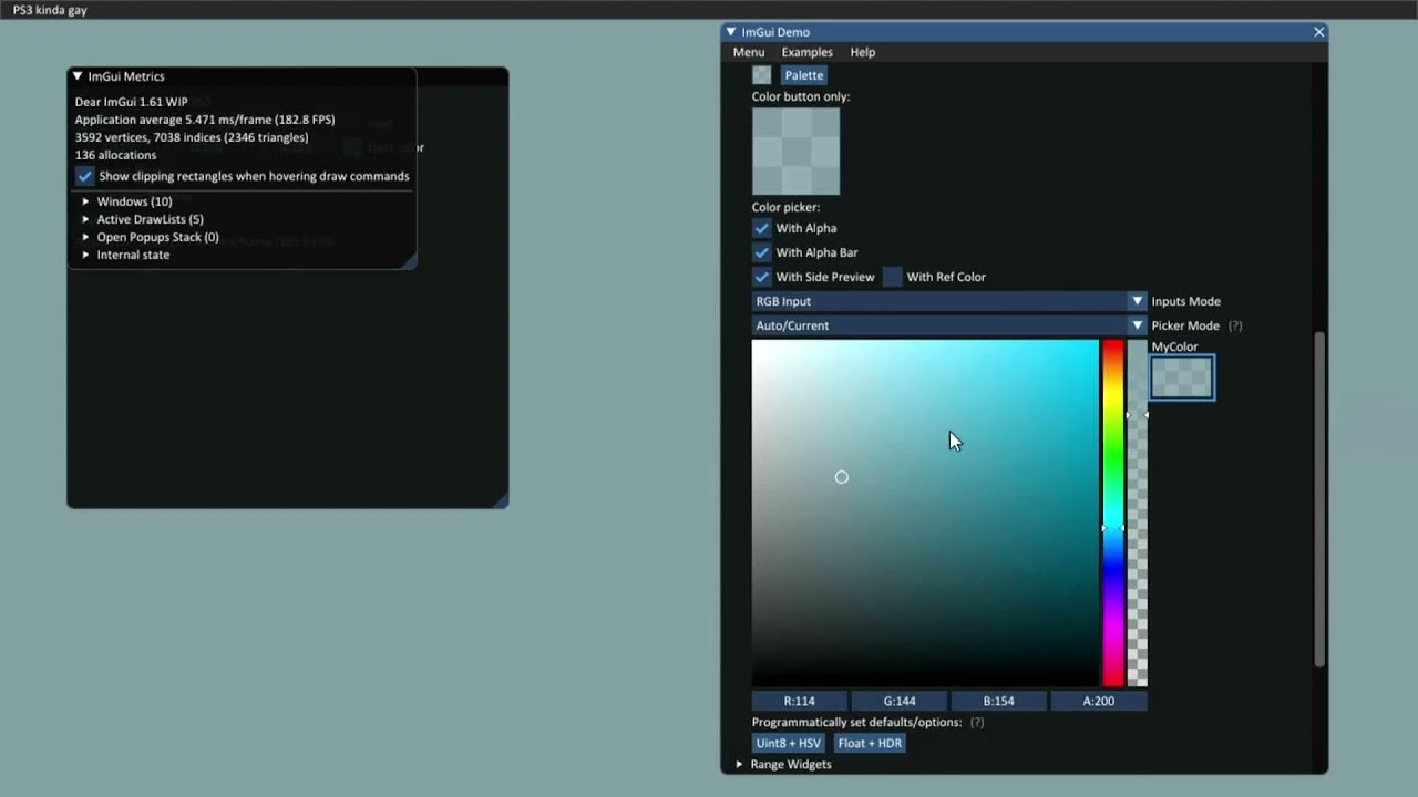 ImGUI - PS3 POC