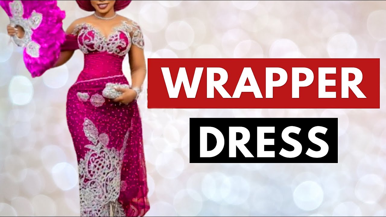 WRAPPER ILLUSION DRESS using GEORGE FABRIC | Cut & Sew | How to Make an Illusion Wrapper Dress Silem