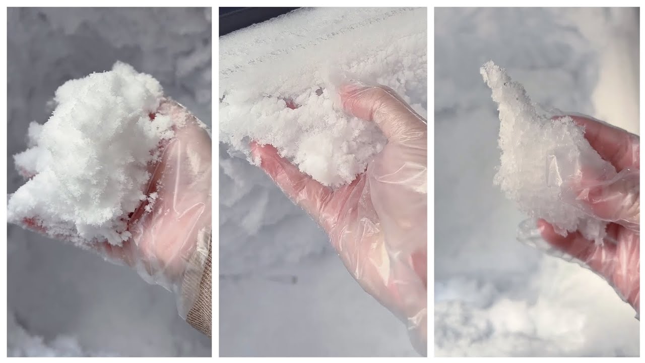 Freezer Frost Eating ❄️ Thick Frost Handful 🥶 #freezerfrost #iceeating #satisfying #youtube 