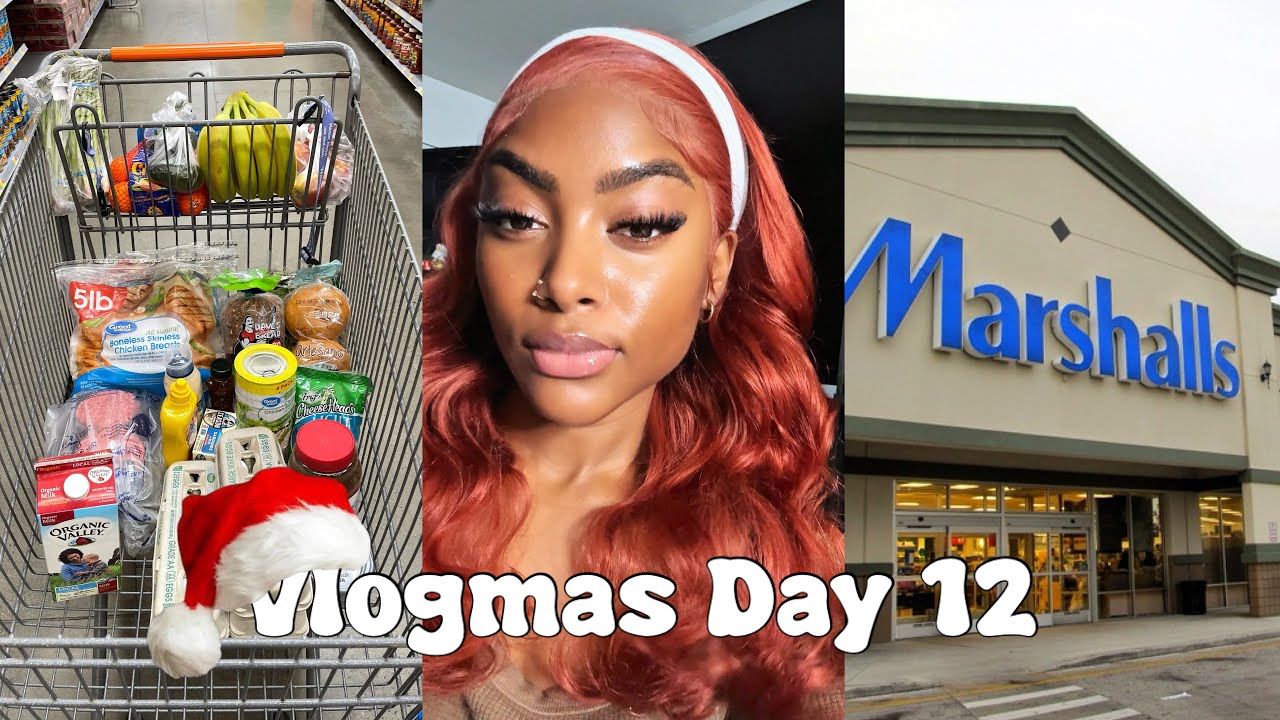 VLOGMAS Day 12 | Out & about + Grocery run / haul + more 