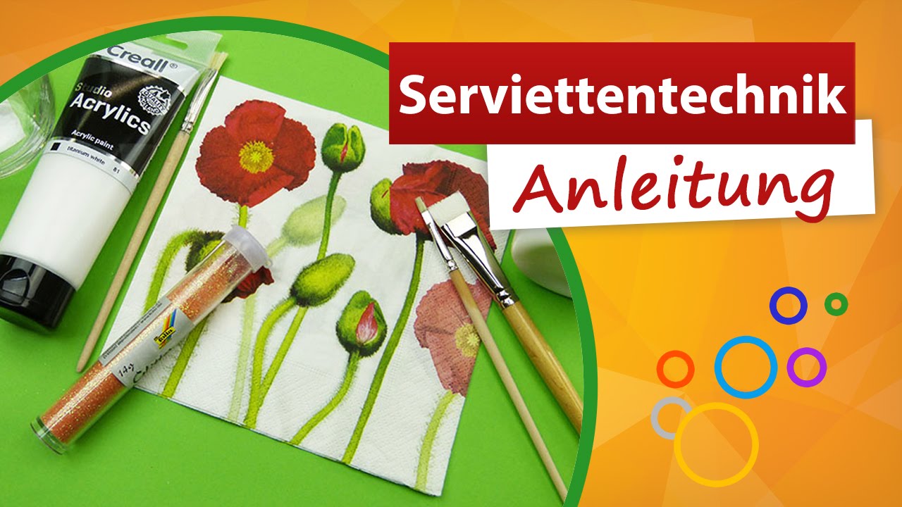♥ Serviettentechnik Anleitung ♥ Bastelanleitung - trendmarkt24