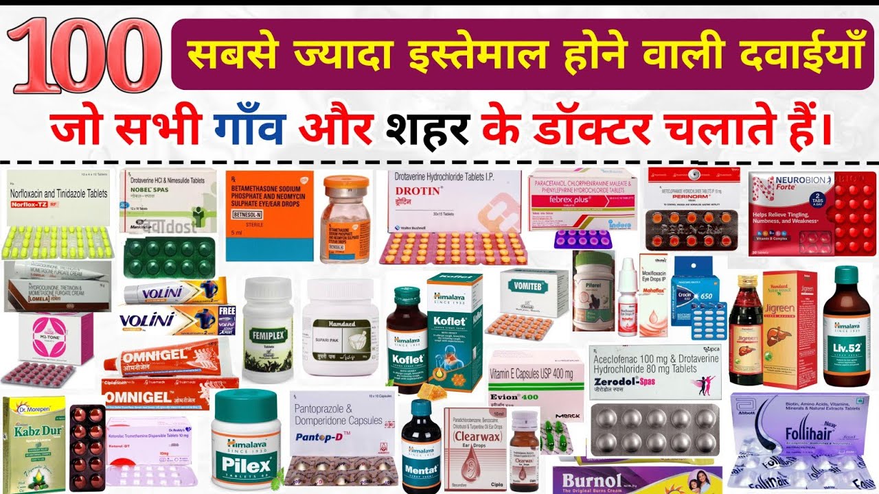 100 Common Medicine For Daily Use । Medicine । Clinic । Doctor । Pharmacist । Uses