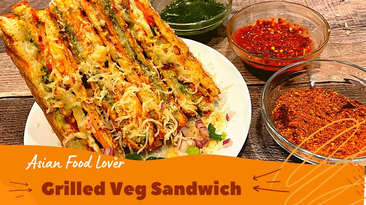 Veg Grilled Sandwich || Mix Veg Grill Sandwich Recipe || 4k