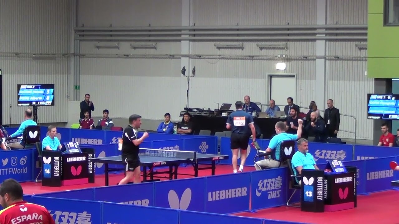 Panagiotis Gionis vs Aleksandar Karakasevic, 2018 World Team Table Tennis Championships