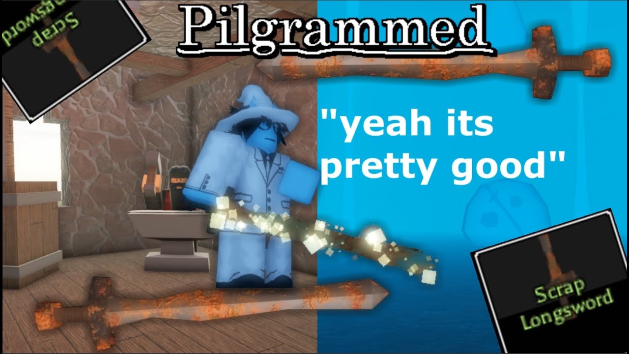 Длинный меч из Scrap, самое простое и сильное оружие в средней игре - Roblox Pilgramed