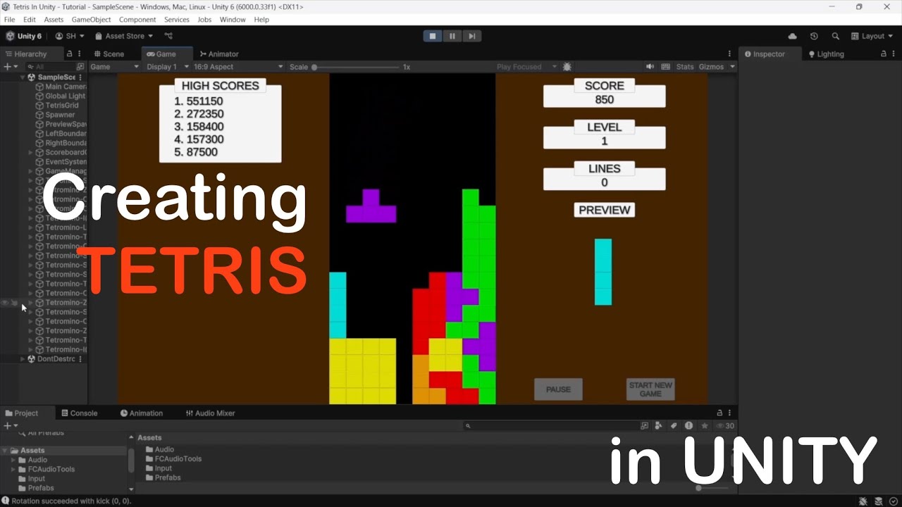 Creating Tetris in Unity — Part 2: The Code