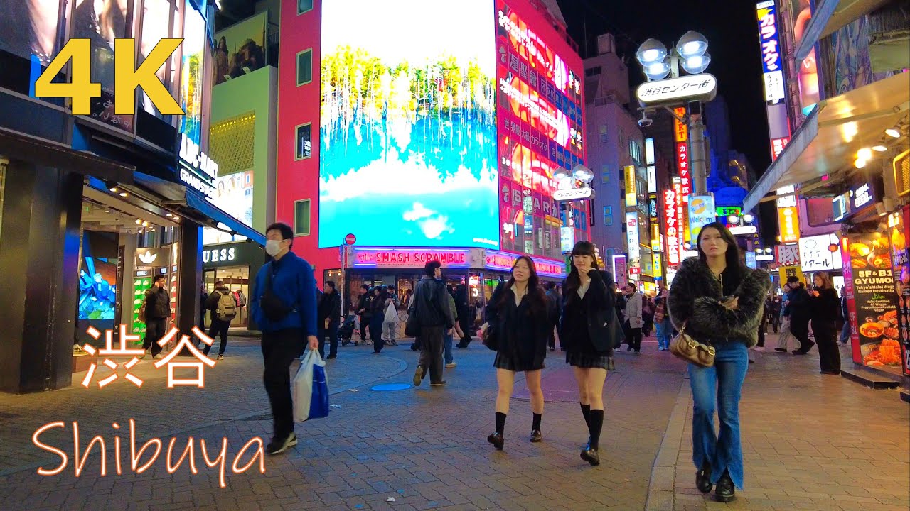 【4k】夜の渋谷を散歩🐶 walk in Shibuya Tokyo
