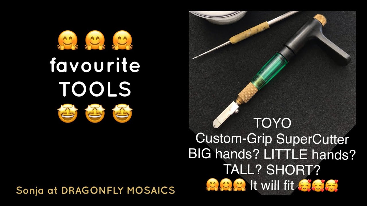 MY FAVOURITE TOOLS: The TOYO Custom-grip SUPERCUTTER fits any sized hand scoring stained glass