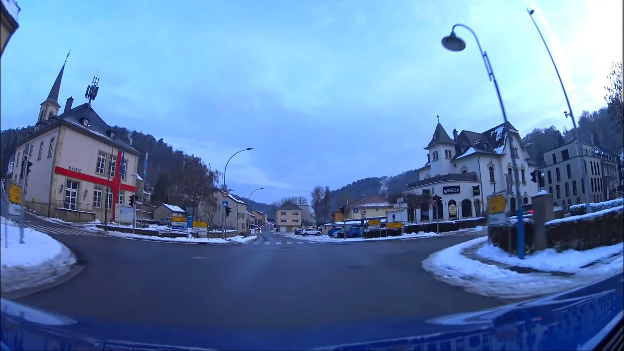 Serene Winter Drive in Luxembourg - 4K UHD | Bascharage to Durenthal | Silent Sunday Morning Journey
