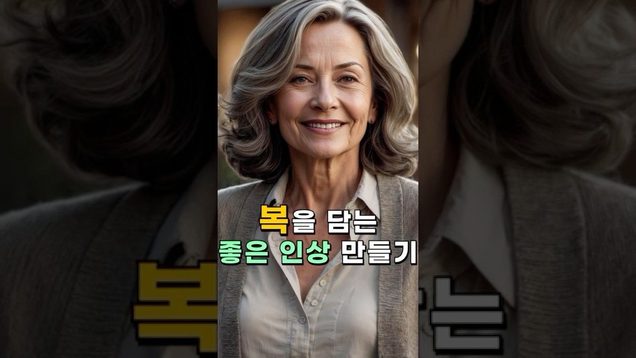 복을 담는 좋은 인상 만들기 | 좋은글 | 노후생활 | 시니어 | 건강한 삶 #shorts