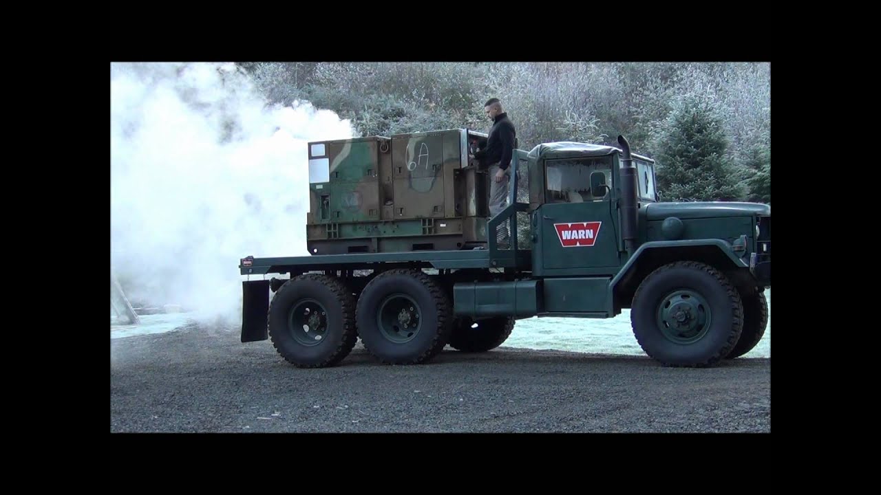 Cold start of an MEP-006a 60kw diesel generator
