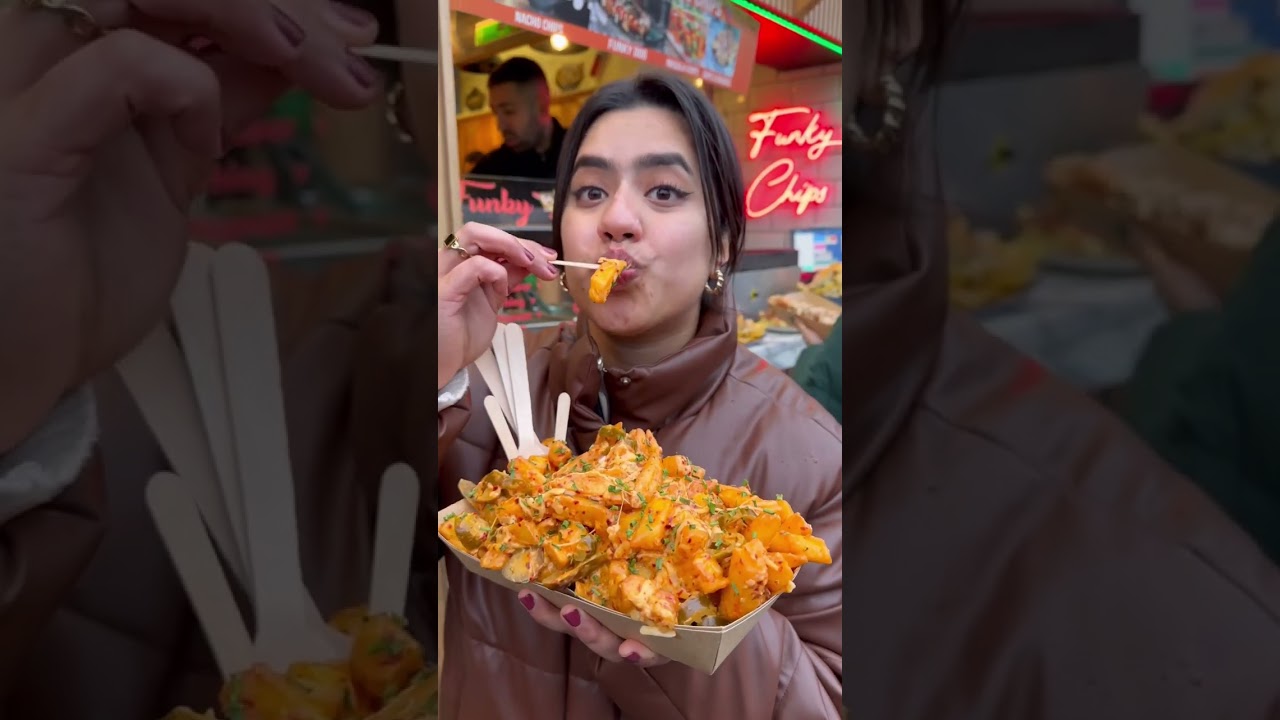 Лучшие чипсы с начинкой В МОЕЙ ЖИЗНИ 🍟 #camdenmarket #londonfood #cheesychips