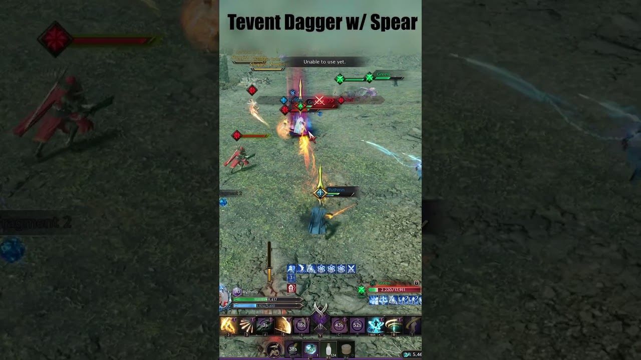 Trying out the Tevent Dagger with Spear #throneandliberty