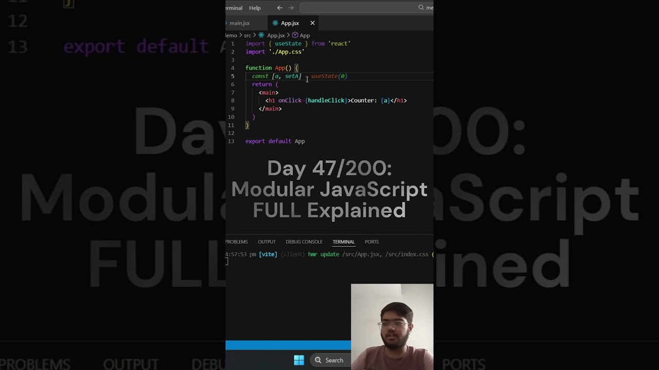 Day 53/200: How to Use useState in React 🪝 | State Explained Simply | Web Dev Challenge