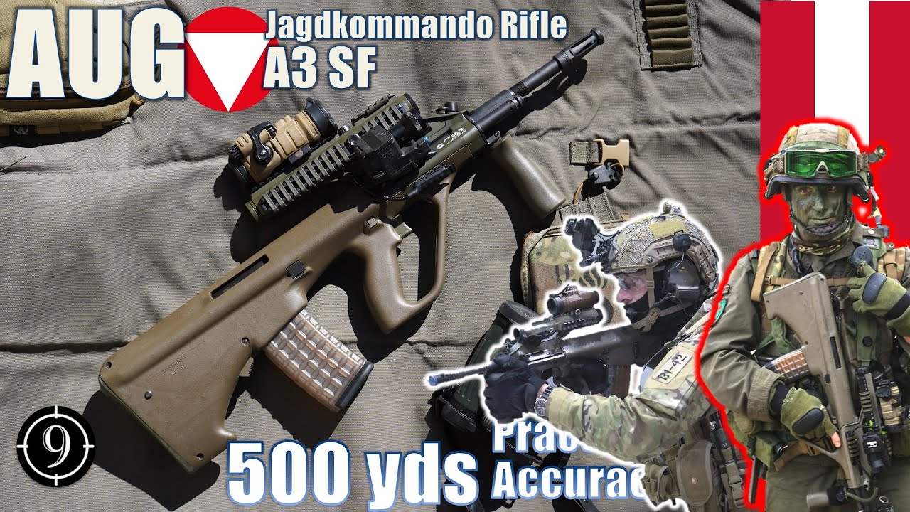 AUG A3 SF 🇦🇹 (винтовка спецназа / Jagdkommando из Австрии) до 500 ярдов: практическая точность | ...