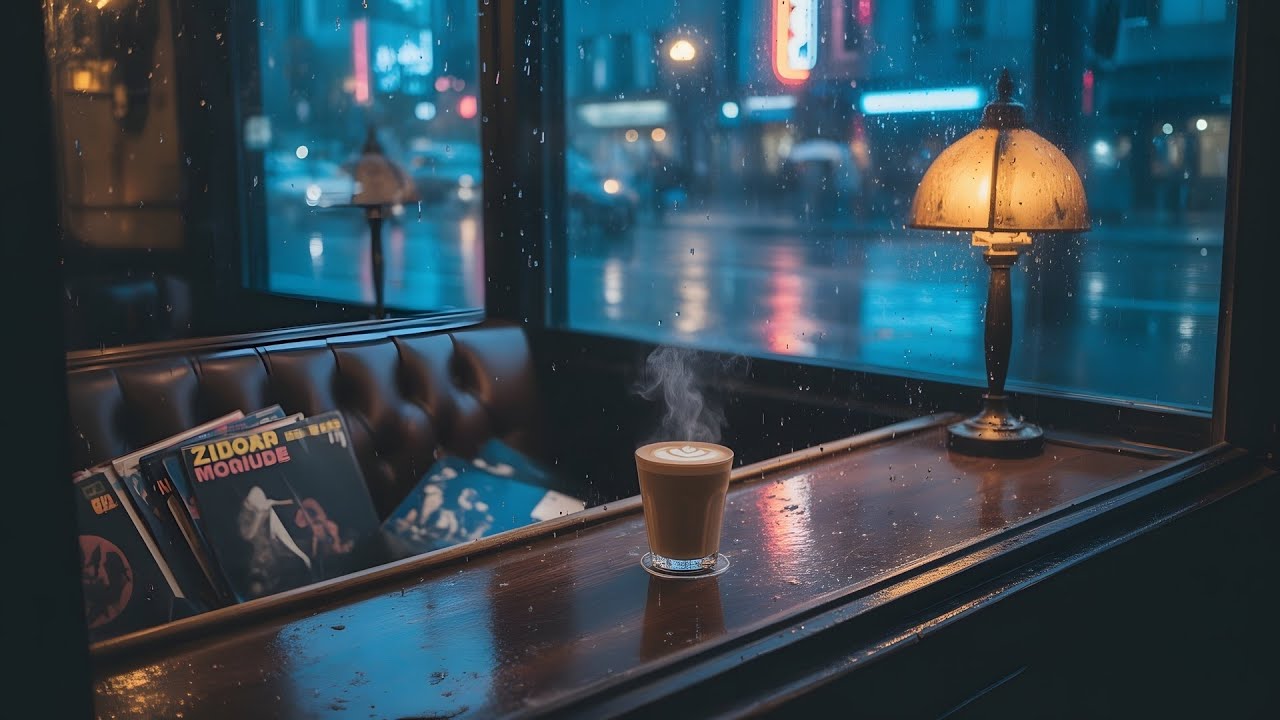 Rainy Night Noir Jazz Lounge - Relaxing Instrumental Guitar