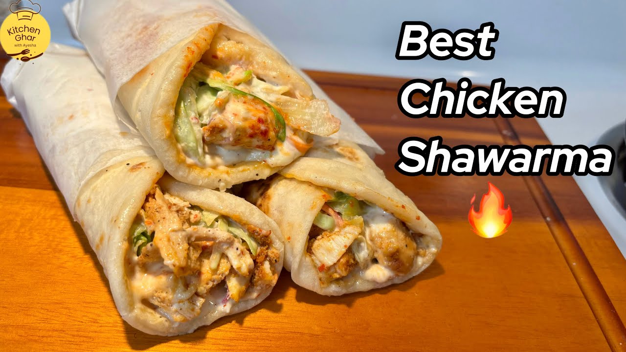 Best Chicken Shawarma Recipe | Street Style Shawarma at Home 🌯🔥