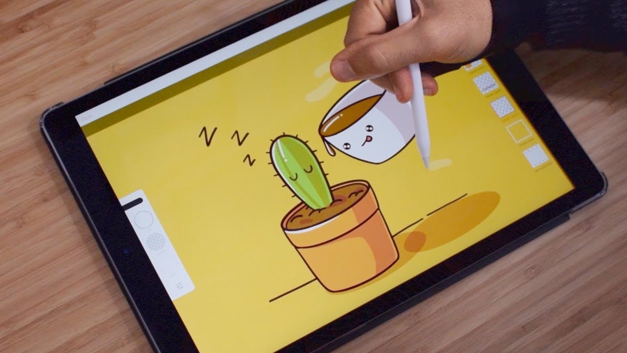 Cactus & Coffee 🌵☕️ Illustration with iPad Pro