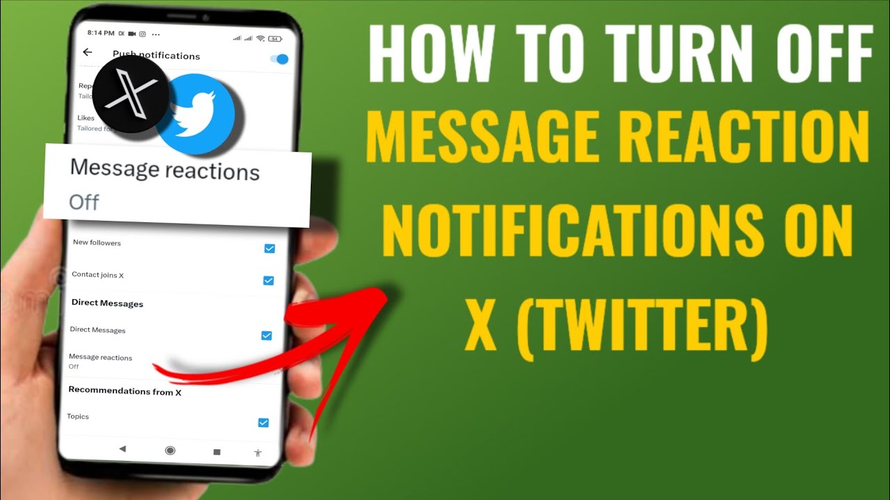 How to Turn Off Message Reaction Notifications on X (Twitter) | English